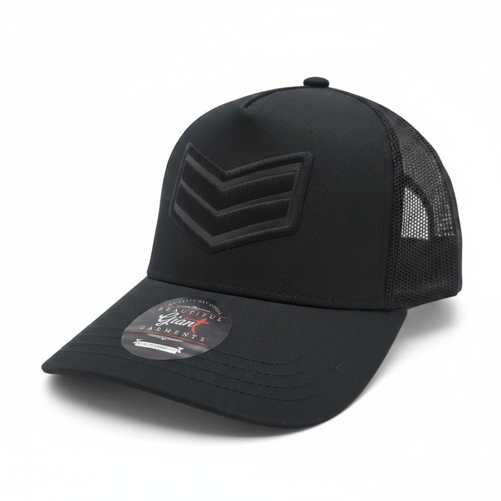 Beautiful Giant Sargent Mens Black Trucker Hat Snapback Mesh Cap BGT104 NEW